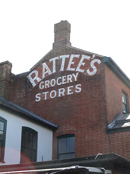 Ipswich Historic Lettering: Grosvenor Hotel Felixstowe Rattee's Grocery