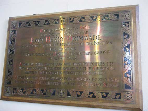 Ipswich Historic Lettering: St Clem Congregational memorial