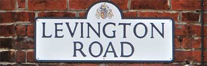 Ipswich Historic Lettering: Levington Road street sign
