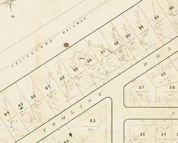 Ipswich Historic Lettering: Rosehill FLS Map 2