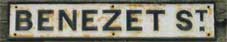 Ipswich Historic Lettering: Benezet sign small