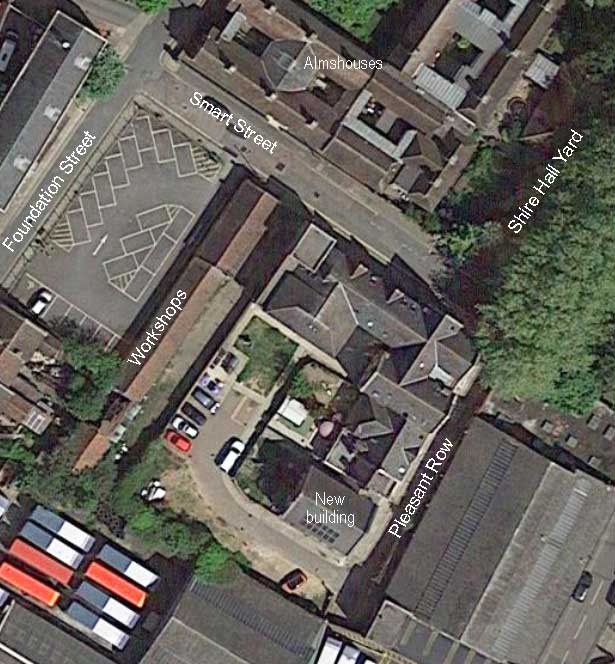 Ipswich Historic Lettering: Smart Street 21 aerial view
