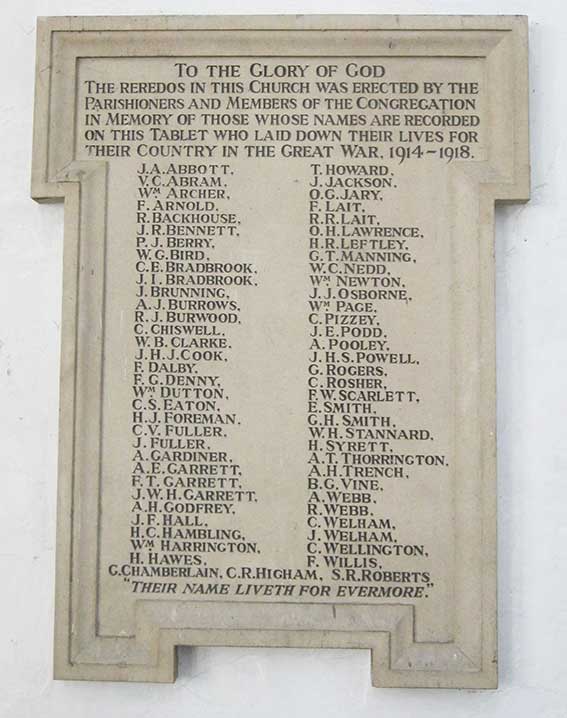Ipswich Historic Lettering: St Clement War memorial 1